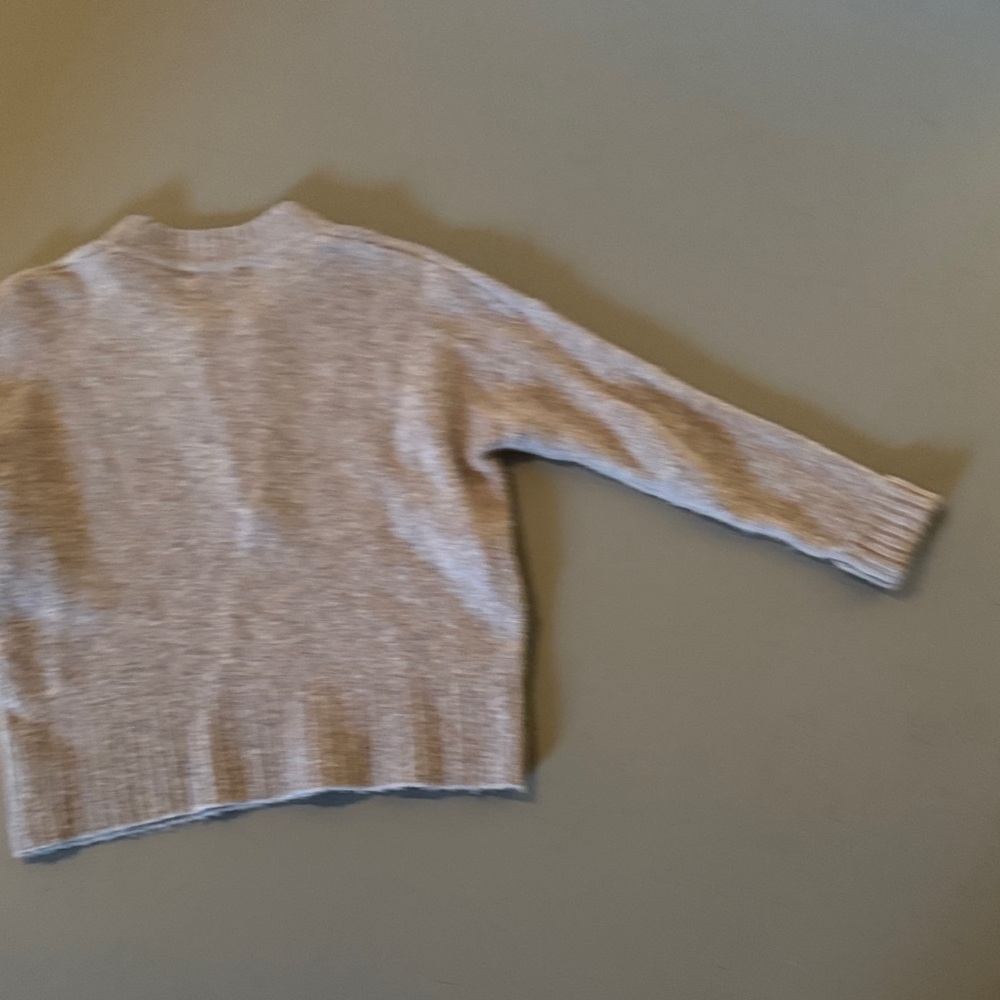 Madewell Light Gray V-Neck Quaryer Zip Sweater - XXS (fits like Small) - Picture 6 of 9